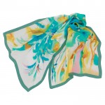 Floral Print Silk Shawl